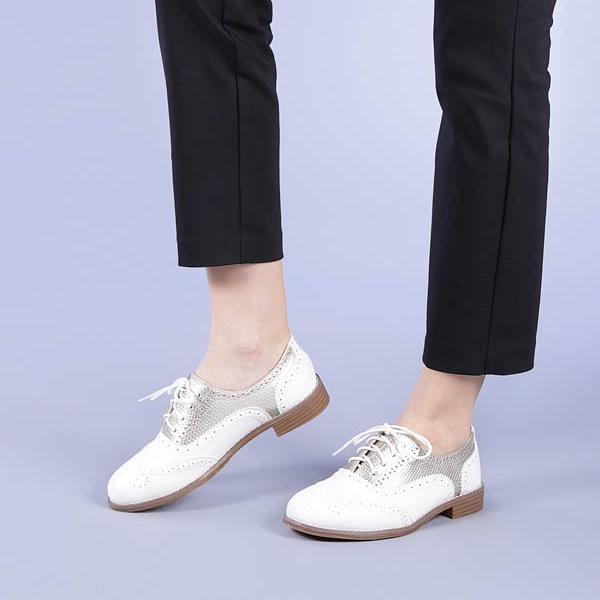 Pantofi casual dama Delores albi Incaltaminte Dama 2023-02-03